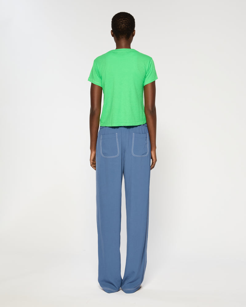 Lightweight Twill Boyfriend Trouser - Denim Blue picture #3