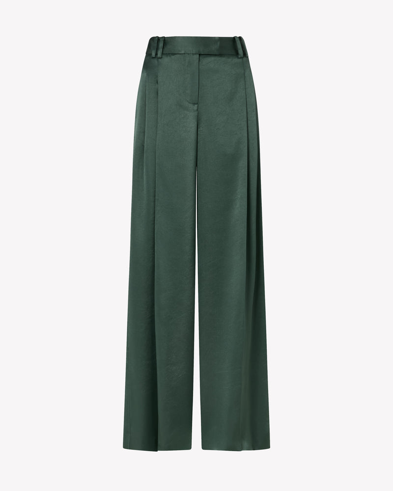 Satin Serena Trouser - Dark Green picture #1