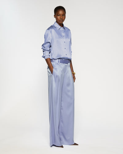 Satin Serena Trouser - Cornflower Blue SERENA BUTE