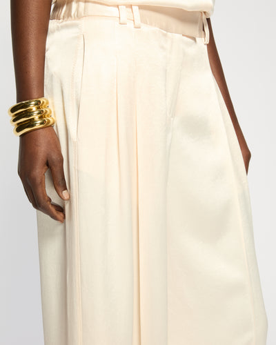 Satin Serena Trouser - Cream SERENA BUTE