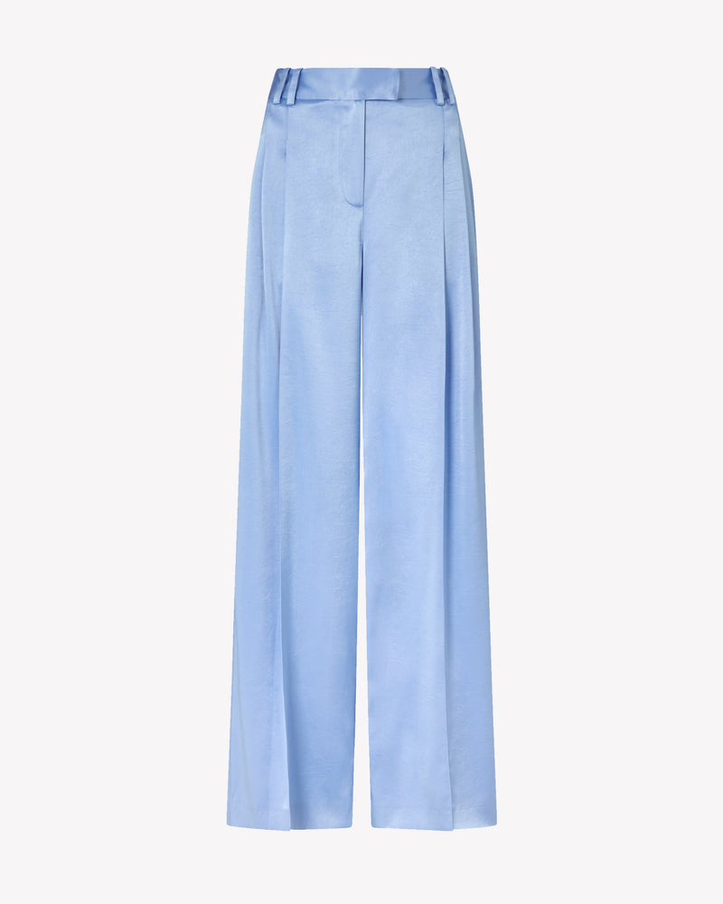 Satin Serena Trouser - Cornflower Blue picture #1