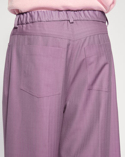 Wool Wide Leg Trouser - Lavender SERENA BUTE