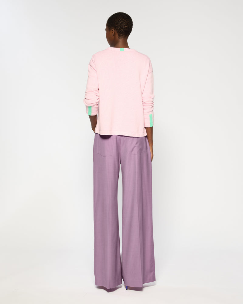 Wool Wide Leg Trouser - Lavender picture #3