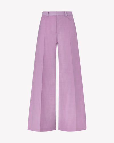 Wool Wide Leg Trouser - Lavender SERENA BUTE