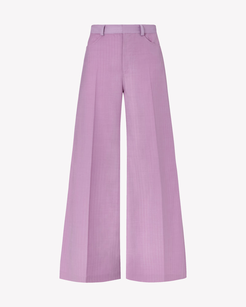 Wool Wide Leg Trouser - Lavender picture #1