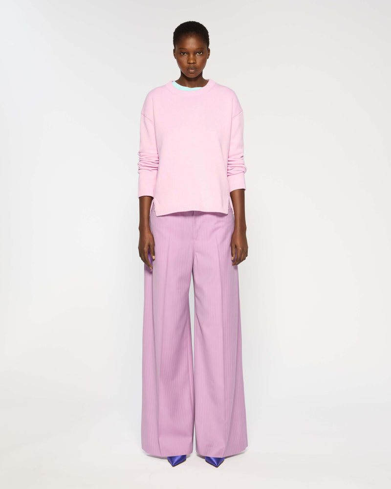 Cashmere Blend Relaxed Fit Jumper - Sheer Pink picture #4