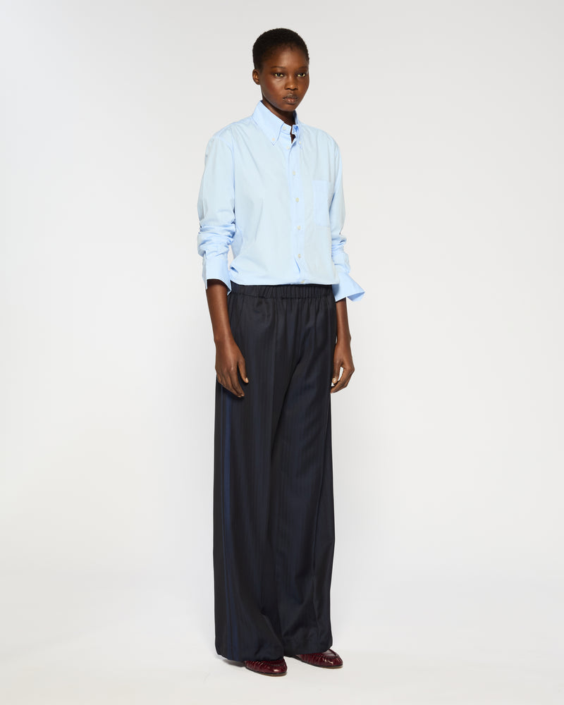 Wool Straight Leg Jogger - Navy Blue picture #3