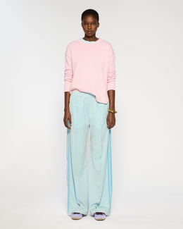 Wool Straight Leg Jogger - Sky Blue