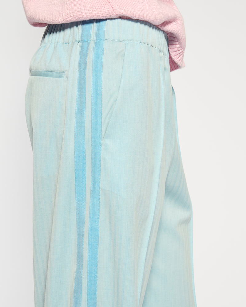 Wool Straight Leg Jogger - Sky Blue SERENA BUTE