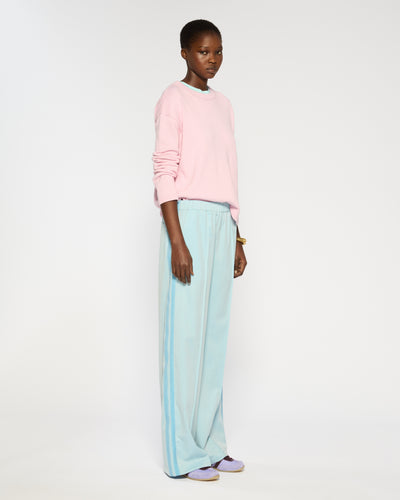 Wool Straight Leg Jogger - Sky Blue SERENA BUTE