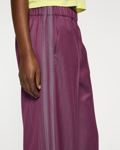 Wool Straight Leg Jogger - Plum SERENA BUTE