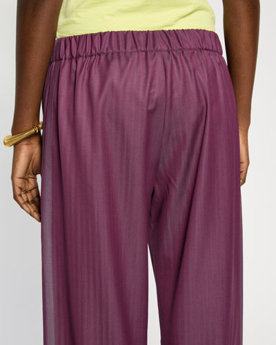 Wool Straight Leg Jogger - Plum SERENA BUTE