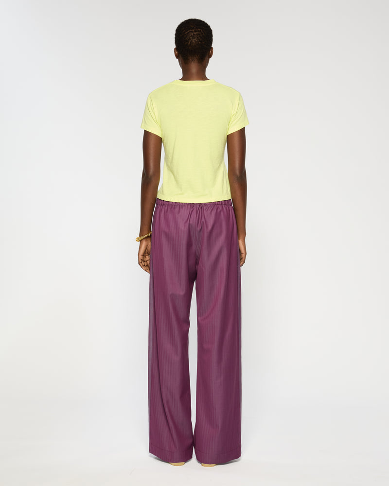 Wool Straight Leg Jogger - Plum picture #4