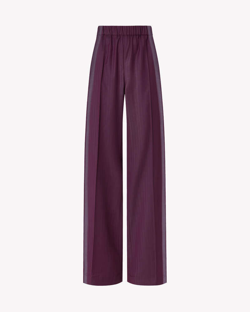 Wool Straight Leg Jogger - Plum picture #1