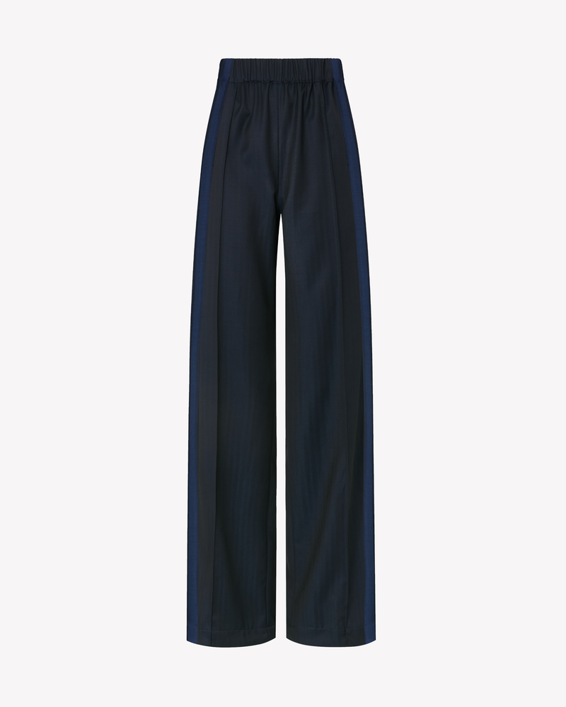 Wool Straight Leg Jogger - Navy Blue picture #1