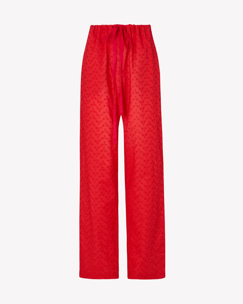 Broderie Summer Jogger - Red picture #1