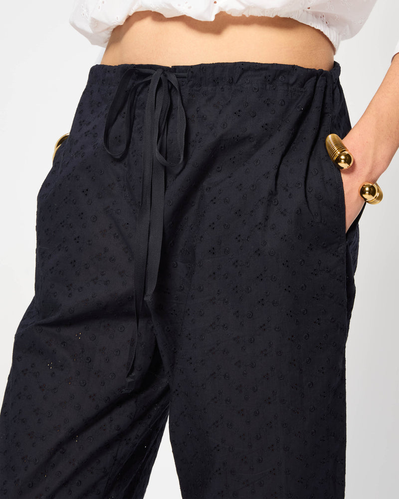 Broderie Summer Jogger - Navy Blue SERENA BUTE