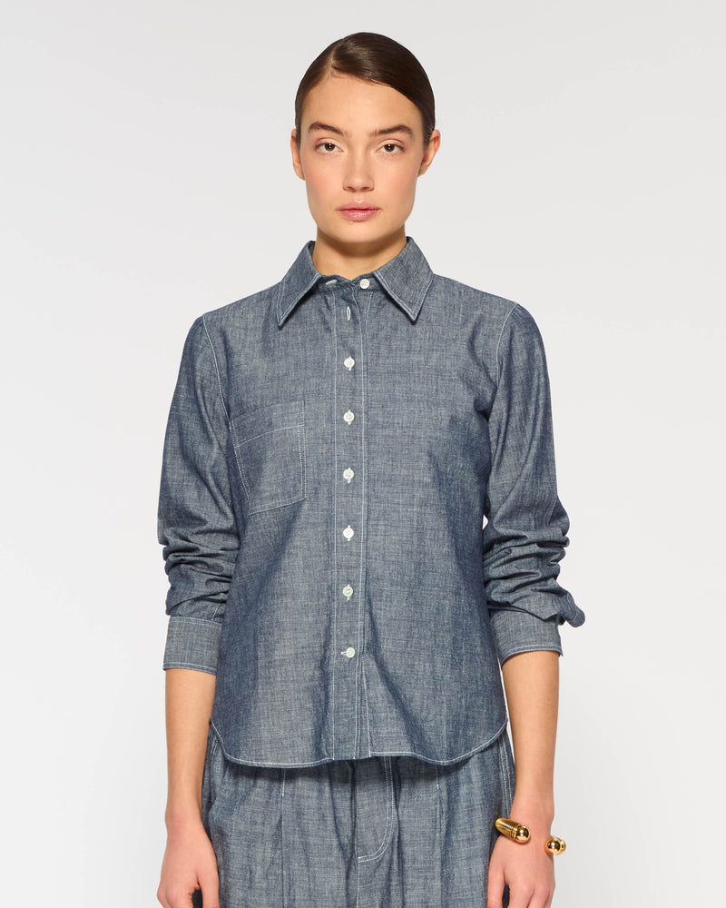 Chambray Serena Shirt - Dark Navy picture #1