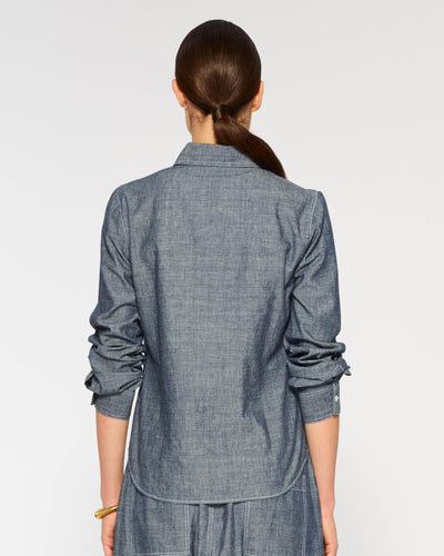 Chambray Serena Shirt - Dark Navy SERENA BUTE