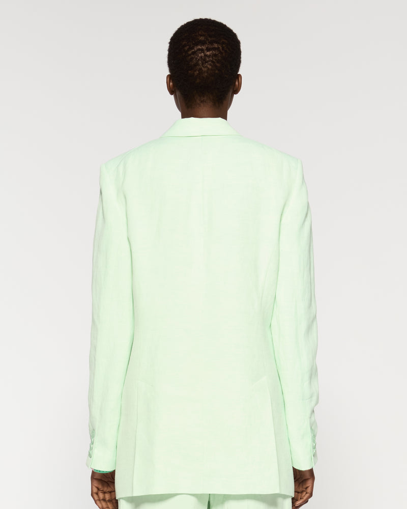 Linen Boyfriend Blazer - Peppermint picture #4