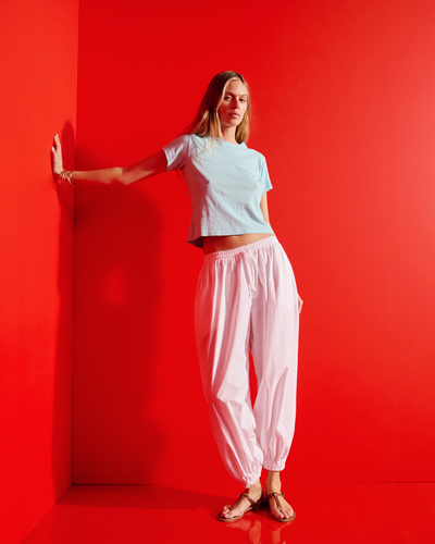 Cotton Balloon Trouser - White SERENA BUTE