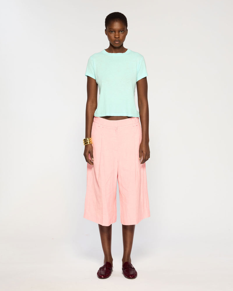 Cotton Short Sleeve T-Shirt - Aqua SERENA BUTE