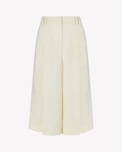 Linen Culotte - Ecru SERENA BUTE