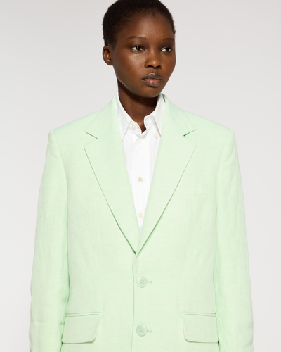 Linen Boyfriend Blazer - Peppermint SERENA BUTE