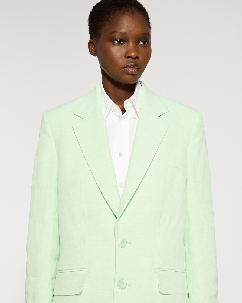 Linen Boyfriend Blazer - Peppermint SERENA BUTE