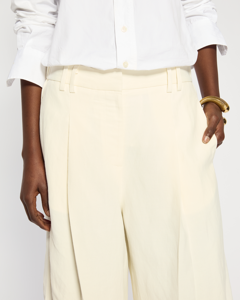 Linen Culotte - Ecru SERENA BUTE