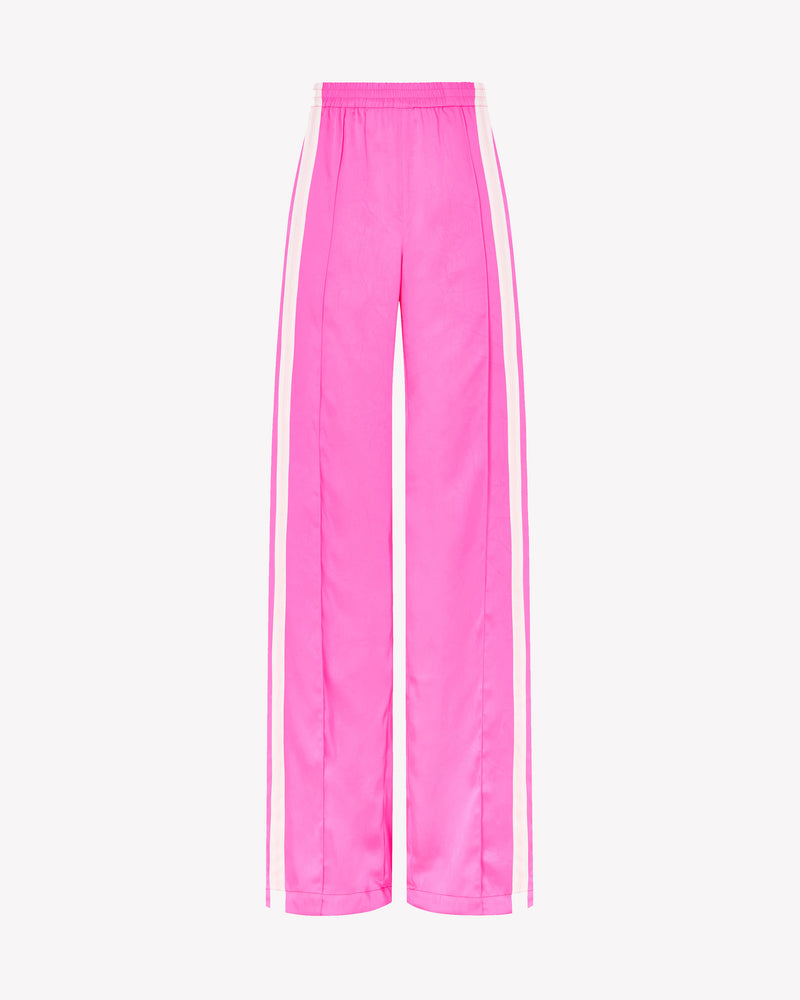 Crinkled Satin Serena Jogger - Shocking Pink picture #2