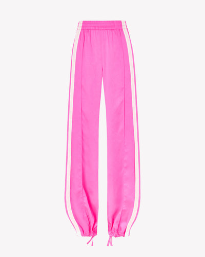 Crinkled Satin Serena Jogger - Shocking Pink SERENA BUTE