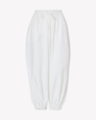 Cotton Balloon Trouser - White SERENA BUTE