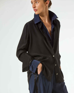 Silk Classic Shirt - Black