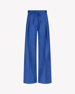 Wool Side Tab Jogger - Cobalt Blue