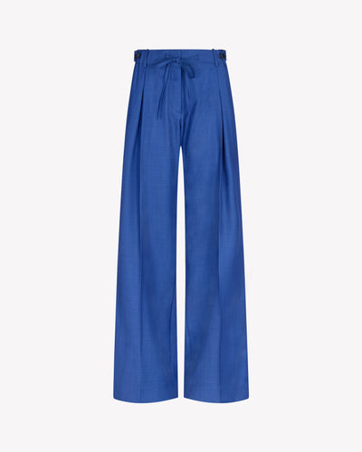 Wool Side Tab Jogger - Cobalt Blue SERENA BUTE