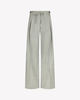 Wool Side Tab Jogger - Light Grey