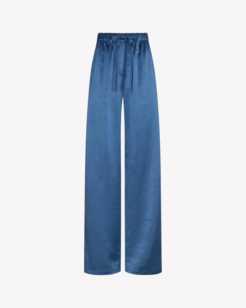 Satin Tapered Jogger - Dusty Navy Blue picture #1