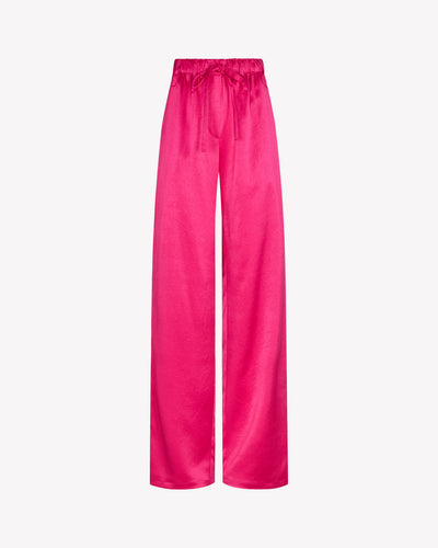 Satin Tapered Jogger - Fuschia SERENA BUTE