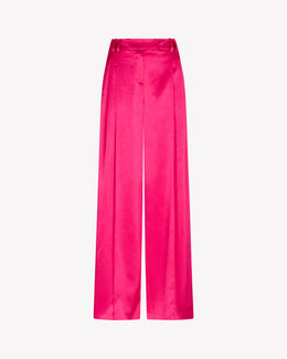 Satin Serena Trouser - Fuschia