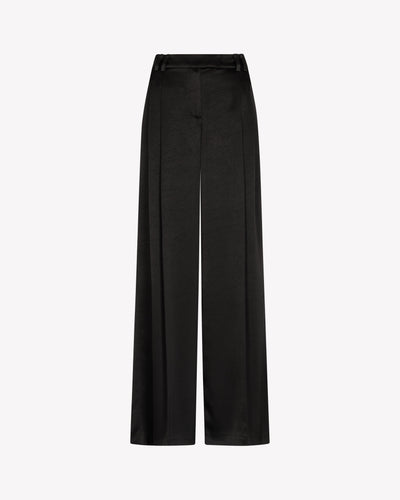 Satin Serena Trouser - Black SERENA BUTE