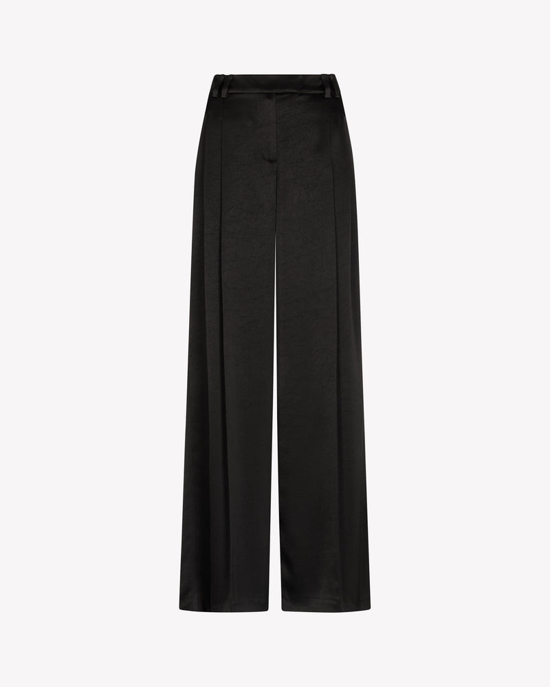 Satin Serena Trouser - Black SERENA BUTE