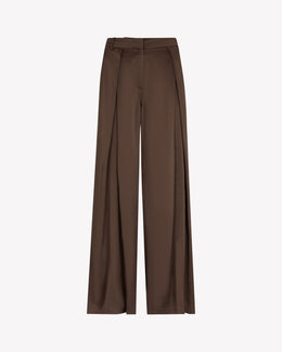 Cross Pleat Trouser - Chocolate Brown