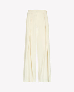 Cross Pleat Trouser - Ecru