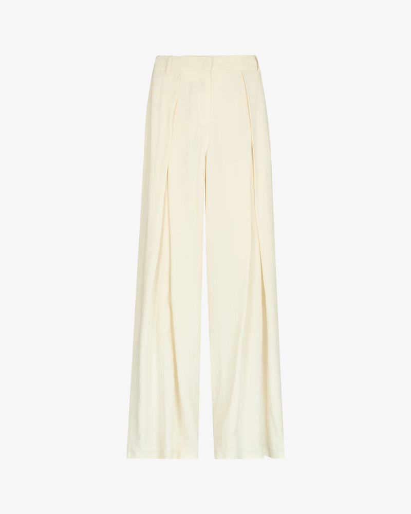 Cross Pleat Trouser - Ecru picture #1