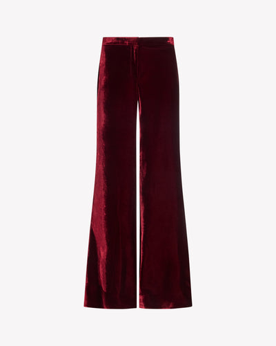 Velvet Flare Trouser - Burgundy SERENA BUTE