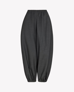 Wool Balloon Trouser - Grey