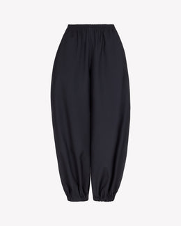 Wool Balloon Trouser - Navy