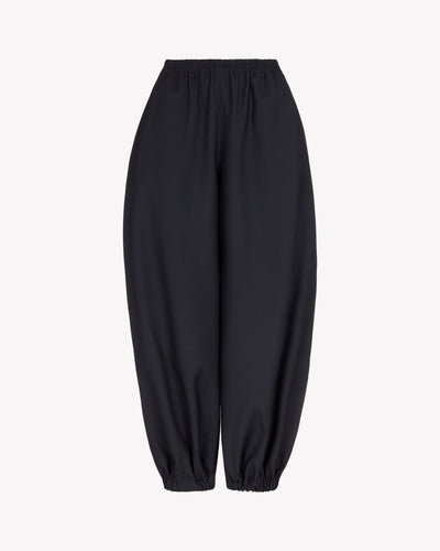 Wool Balloon Trouser - Navy SERENA BUTE