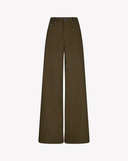 Cotton Loose Fit Trouser - Khaki